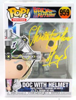 Christopher Lloyd Autographed Doc with Helmet Funko Pop Figurine #959- JSA W Y