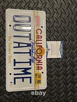 Christopher Lloyd Back To The Future OUTATIME Signed License Plate Beckett