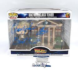 Christopher Lloyd Back To The Future Signed Clock Tower Funko Pop Auto Bas 5
