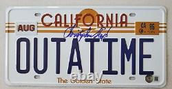 Christopher Lloyd Back To The Future Signed License Plate. Beckett COA