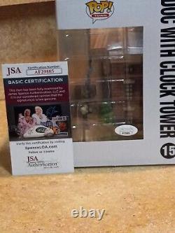 Christopher Lloyd Back To The Future signed Doc with Clock Funko Pop JSA AF29885