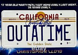 Christopher Lloyd (Back to The Future) custom framed License plate display-BAS