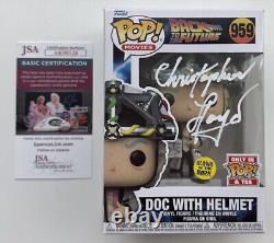 Christopher Lloyd Doc BTTF Autographed Funko Pop Glow #959 JSA COA