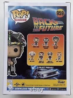 Christopher Lloyd Doc BTTF Autographed Funko Pop Glow #959 JSA COA