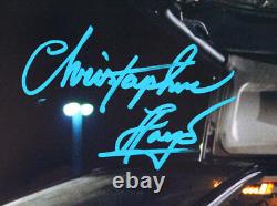 Christopher Lloyd/MJ Fox Autographed with Delorean 16x20 Photo- JSA W Blue