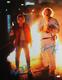 Christopher Lloyd/mj Fox Signed Back To The Future 16x20 Fire Photo- Jsa W Blue