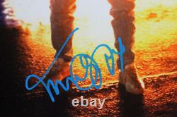 Christopher Lloyd/MJ Fox Signed Back to the Future 16x20 Fire Photo- JSA W Blue