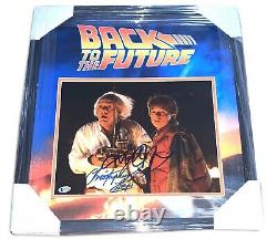 Christopher Lloyd Michael J Fox Back To The Future Signed 11x14 Framed Photo Bas
