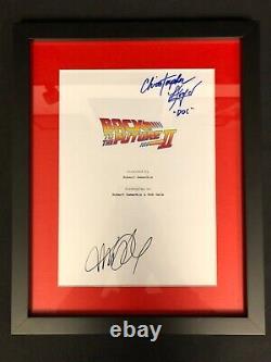 Christopher Lloyd & Michael J. Fox Dual Signed Back To The Future II Script Cove