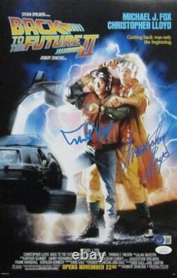 Christopher Lloyd/Michael J Fox Signed Back to the Future 11x17 Photo BAS/JSA