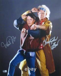 Christopher Lloyd/Michael J Fox Signed Back to the Future 16x20 Photo BAS 163277