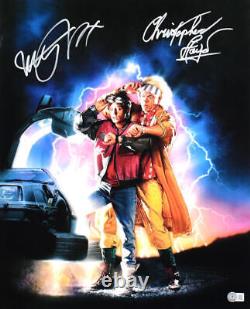 Christopher Lloyd Michael J. Fox Signed Back to the Future 16x20 Photo-Beckett W