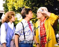 Christopher Lloyd Michael J. Fox Signed Back to the Future 16x20 Photo-Beckett W