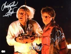 Christopher Lloyd Michael J. Fox Signed Back to the Future 16x20 Photo-Beckett W