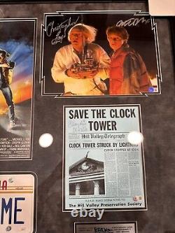 Christopher Lloyd Michael J Fox Signed Back to the Future Framed Photo +More JSA