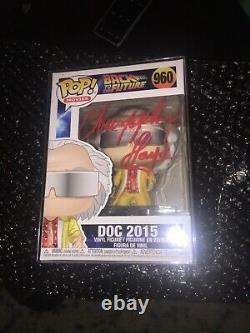 Christopher Lloyd SIGNED AUTOGRAPHED POP doc brown back to the future proof coa