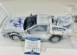 Christopher Lloyd Signed 1/15 Delorean Die Cast Car 115 Back To The Future Bas1