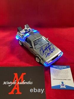 Christopher Lloyd Signed 1/24 Scale Diecast Delorean! Back To The Future Beckett