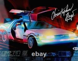 Christopher Lloyd Signed 11x14 Metallic Photo Back To The Future Bttf Bas 556