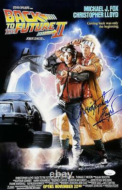 Christopher Lloyd Signed 11x17 Back to the Future Part II Poster Photo JSA