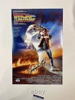 Christopher Lloyd Signed 12x18 Back To The Future Poster PSA Michael J Fox