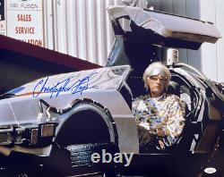 Christopher Lloyd Signed 16x20 Back to the Future DeLorean Photo JSA ITP