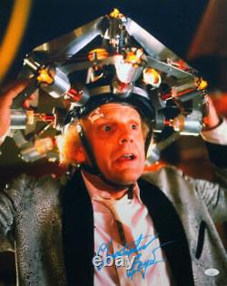 Christopher Lloyd Signed 16x20 Photo Back to the Future Close Up- JSA Auth Blue