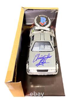 Christopher Lloyd Signed Auto Back To The Future 124 Delorean Diecast Beckett