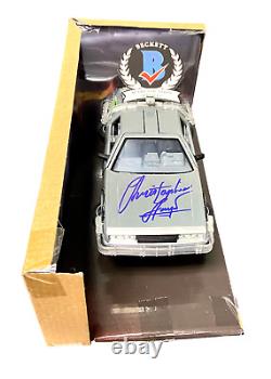 Christopher Lloyd Signed Auto Back To The Future 124 Delorean Diecast Beckett