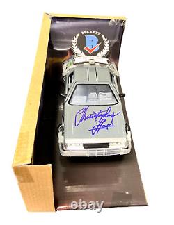 Christopher Lloyd Signed Auto Back To The Future 124 Delorean Diecast Beckett