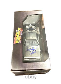 Christopher Lloyd Signed Auto Back To The Future 124 Delorean Diecast Beckett