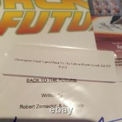 Christopher Lloyd Signed Autograph Back To The Future Movie Script Bttf Jsa