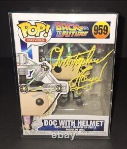 Christopher Lloyd Signed Autographed Doc With Helmet Beckett COA