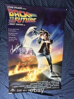 Christopher Lloyd Signed BTTF 24x36 Inch Movie Poster (proof Pic)