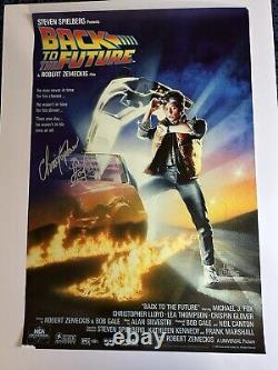 Christopher Lloyd Signed BTTF 24x36 Inch Movie Poster (proof Pic)