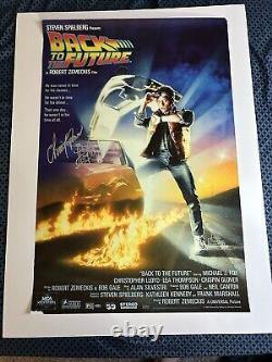 Christopher Lloyd Signed BTTF 24x36 Inch Movie Poster (proof Pic)