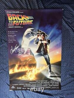 Christopher Lloyd Signed BTTF 24x36 Inch Movie Poster (proof Pic)