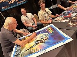 Christopher Lloyd Signed BTTF 24x36 Inch Movie Poster (proof Pic)