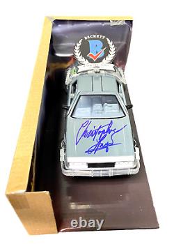 Christopher Lloyd Signed Back To The Future 124 Delorean Diecast Beckett Coa