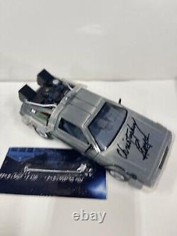 Christopher Lloyd Signed Back To The Future 124 Delorean Diecast Officialpix -a