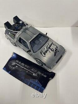 Christopher Lloyd Signed Back To The Future 124 Delorean Diecast Officialpix -b