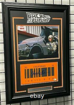Christopher Lloyd Signed Back To The Future 2 License Plate Framed Beckett Bas