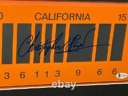 Christopher Lloyd Signed Back To The Future 2 License Plate Framed Beckett Bas