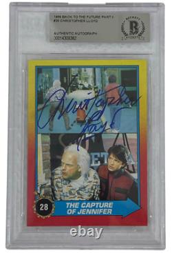 Christopher Lloyd Signed Back To The Future 2 Trading Card #28 Slabbed Beckett