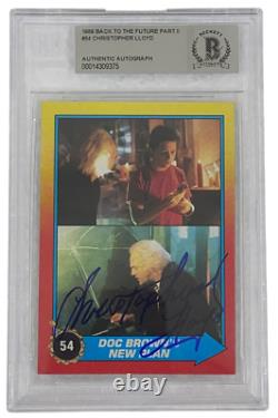 Christopher Lloyd Signed Back To The Future 2 Trading Card #54 Slabbed Beckett