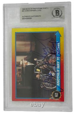 Christopher Lloyd Signed Back To The Future 2 Trading Card #62 Slabbed Beckett