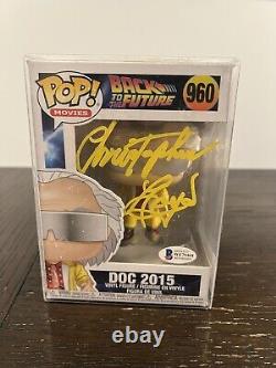 Christopher Lloyd Signed Back To The Future Doc 2015 Funko POP #960 BTTF Beckett
