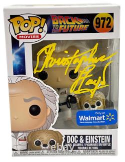 Christopher Lloyd Signed Back To The Future Doc Brown Funko 972 Beckett 9