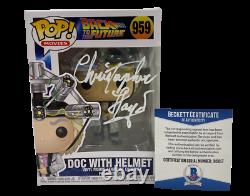 Christopher Lloyd Signed Back To The Future Doc Brown Funko Figure 959 Bas A