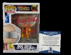 Christopher Lloyd Signed Back To The Future Doc Brown Funko Figure 960 Bas A